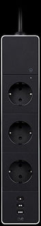 Eve - Energy Strip - Smart stekkerdoos met 3 stopcontacten - Zwart