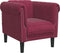vidaXL Fauteuil fluweel wijnrood