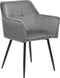 JASMIN - Eetkamerstoel set van 2 - Donkergrijs - Fluweel