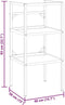 vidaXL Wastafelframe - 40x38x83 cm - gepoedercoat ijzer - zwart