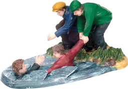 Dickensville Kerstfiguur Redding Uit Een Wak 9 X 6 Cm