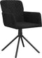 vidaXL - Eetkamerstoelen - draaibaar - 2 - st - fluweel - zwart
