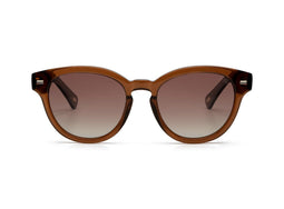 IKKI TEDDY 2112-5 Dames Zonnebril - Handgemaakt - Plantaardig Acetaat - Gepolariseerd - Transparant Taupe