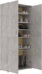 vidaXL - Schoenenkast - 80x39x178 - cm - bewerkt - hout - betongrijs