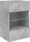 vidaXL - Tv-wandmeubels - met - LED - 2 - st - 40x30x60,5 - cm - betongrijs