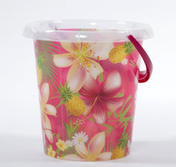 Transparante Emmer met Print 12L Assorti