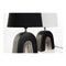 Bureaulamp DKD Home Decor Keramisch Zwart Polyester (20 x 20 x 31 cm) (2 pcs)