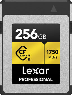 Lexar CFexpress PRO Type B Gold Series 256GB - Leessnelheid 1750MB/s - Schrijfsnelheid 1500MB/s