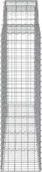 vidaXL - Schanskorven - 2 - st - gewelfd - 200x50x140/160 - cm - ijzer