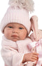 Llorens full body babypop meisje Tina met kleding en speen 43 cm