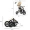 Deryan Explorer Luxe - Driewieler - Duwstang - Opvouwbaar - Nougat
