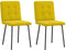 vidaXL - Eetkamerstoelen - 2 - st - fluweel - geel