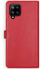 Selencia Galaxy A42 - Echt Lederen Bookcase - 3 Pashouders - Rood