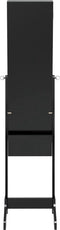 vidaXL - Spiegel - vrijstaand - met - LED's - 34x37x146 - cm - zwart