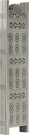 vidaXL - Kamerscherm - 5 - panelen - handgesneden - 200x165 - cm - mangohout - grijs