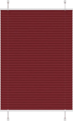 vidaXL - Plissé - rolgordijn - 85x100 - cm - stofbreedte - 84,4 - cm - bordeauxrood