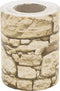vidaXL - Tuinscherm - 2 - st - grof - steenpatroon - 35x0,19 - m - PVC - grijs