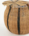 Mica Decorations Liliano Mand - Set van 2 - H48 x Ø50 cm - Jute - Zwart (2 stuks)