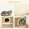 PawHut D30-326 - Kattenkrabpaal - 3 niveaus sisal en zeewier - Kaki en bruin