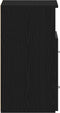 vidaXL - Nachtkastjes - 2 - stuks - Zwart - Eiken - 50x32x60cm - Bewerkt - Hout