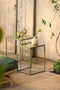 Mica Decorations Bologna Bijzettafel Buiten - Set van 2 - L38 x B38 x H48 cm - Metaal - Groen