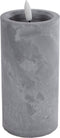 Kaars LED Ivar L 1-pit betonkleur kunststof 8x8x18cm.