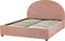 VAUCLUSE - Bed met opbergruimte - Pastelroze - 140 x 200 cm - Bouclé