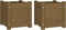 vidaXL - Plantenbakken - 2 - st - 31x31x31 - cm - massief - grenenhout - honingbruin
