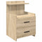 Nachtkastje met 2 lades 40x36,5x62 cm sonoma eikenkleurig