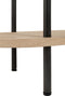 J-Line console Eli 3 Planken - hout/staal - naturel/grijs