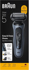 Braun Series 5 - Elektrisch Scheerapparaat - 50 min batterijduur + 2 opzetstukken - Azure