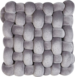 SIRALI - Sierkussen - Grijs - 30 x 30 cm - Fluweel