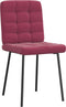 vidaXL - Eetkamerstoelen - 2 - st - fluweel - wijnrood