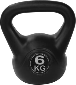 Tunturi PVC Kettle Bell - Kettlebell - 6 kg - Incl. gratis fitness app - Zwart