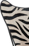 J-Line Lounge Stoel Leder/Metaal Zebra
