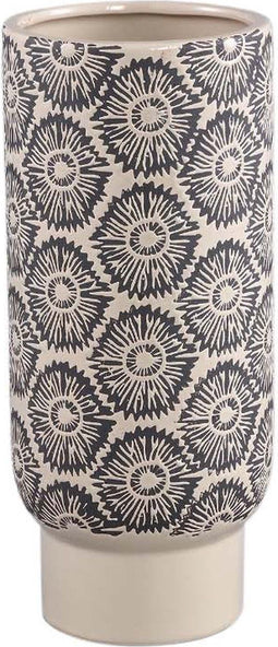 PTMD Jodan Ronde Bloempot - H35 x Ø15 cm - Keramiek - Crème