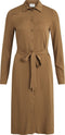 VILA VIDANIA BELT L/S SHIRT DRESS/SU - Dames Jurk met Ceintuur - Oranje - Maat 34