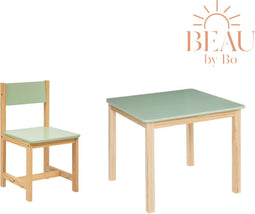 BEAU by Bo Kindertafel en kinderstoel klassiek Groen
