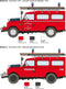 1:24 Italeri 3660 Land Rover Fire Truck Plastic Modelbouwpakket