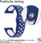 imoshion Siliconen sport bandje - Universeel 18 mm aansluiting - Blauw / Wit