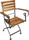 vidaXL - Tuinstoelen - inklapbaar - 4 - st - staal - en - massief - acaciahout