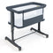 Coast 3-in-1 Babybedje - Co-Sleeper Wieg Reisbed - 83 x 48 x 67-80 cm - Donkergrijs
