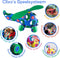 Clixo Crew - Magnetisch speelgoed - Flexibele onderdelen met spinner accessoires - Blauw/groen (30 stuks)