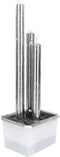 vidaXL - Tuinfontein - 48x34x123 - cm - roestvrij - staal - zilverkleurig