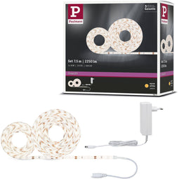 Paulmann SimpLED LED Strip - 7,5 Meter - Warm Wit 3000K - Plug & Play Set - 20W - 300 lm/m - 60 LEDs/m