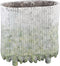 PTMD Zella grijze groene cement pot op voet ovaal maat in cm: 40x20x40
