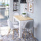 Loungitude Cloe - Vaste bijzettafel - 109 x 67 x 78 cm - Wit/Eiken