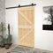 vidaXL - Schuifdeur - met - beslag - 90x210 - cm - massief - grenenhout