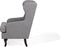 ALTA - Chesterfield fauteuil - Grijs - Polyester
