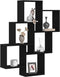 vidaXL - Wandkast - Zwart - Eiken - 78x15x92 - cm - Gemaakt - van - Hout
